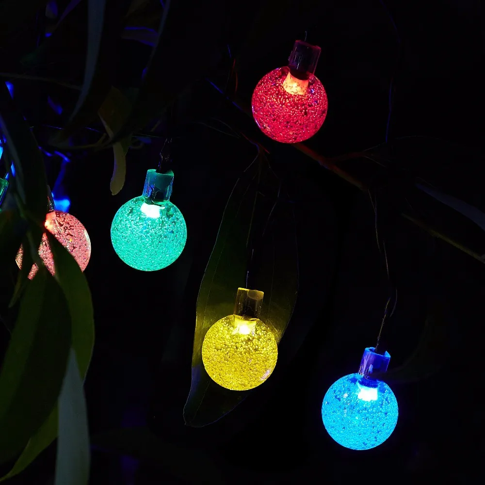 LED Crystal Ball Solar Powered Fairy Lights-6