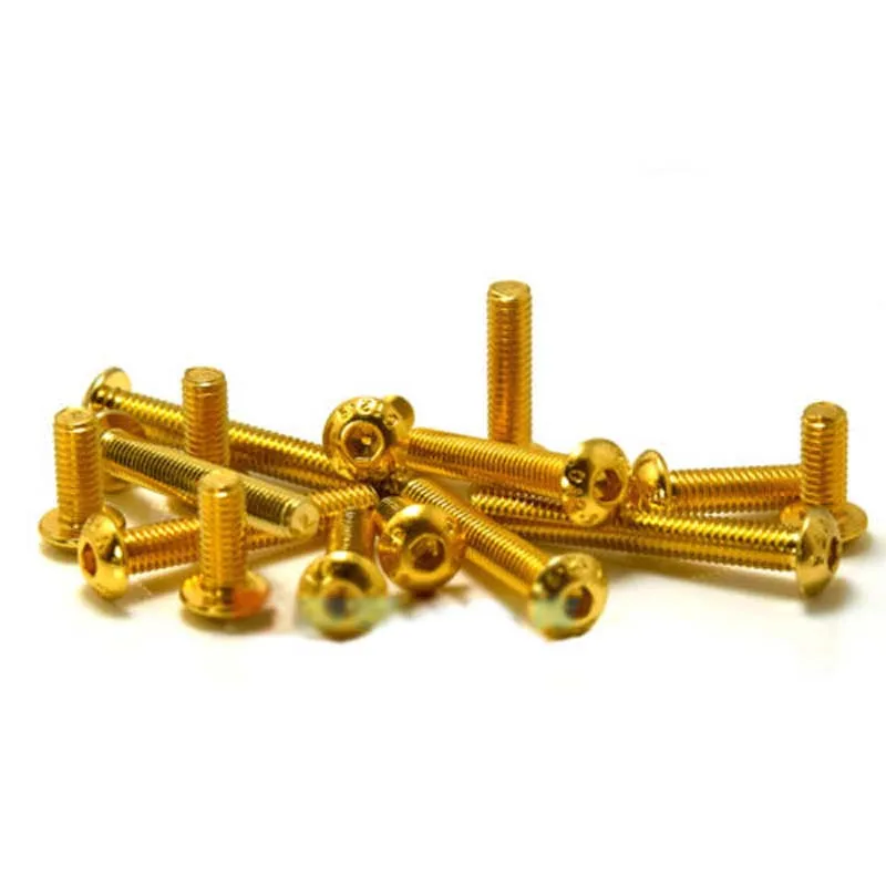 

M2 M2.5 M3 Half Round head Hex Socket Allen Screws Bolts Titanium Plating