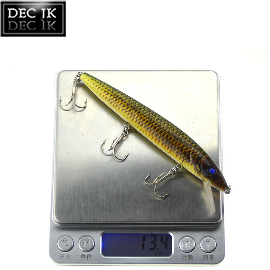 3D Eyes Floating Minnow Sea Fishing Lure Crankbaits Swimbait With Hook Wobblers Lures Laser Painted Hard Bait Artificial Baits (10)