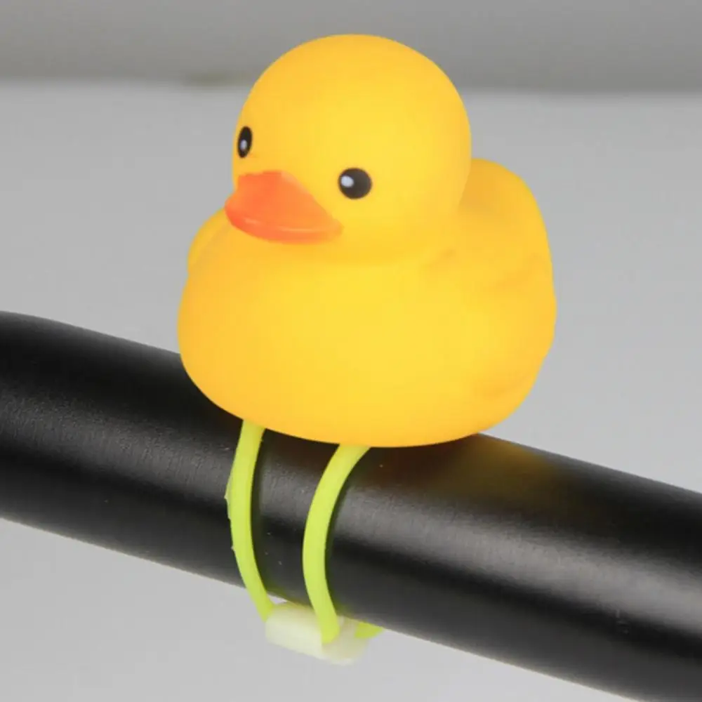 

Dropshipping Bicycle Bell Cartoon Duck Shape Battery Operated silicone Head Light Alarm Horn for Bike Handlebar Helmet