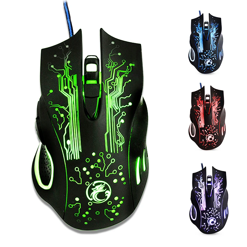 

Wired Gaming Mouse 6 Buttons 5000DPI LED Optical USB Computer Mouse X9 for PC Laptop Mouse Gamer