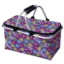 Изоляция корзинку для пикника, цветочный кулер эко-сумка, тепловой складной прохладно пищевой корзина