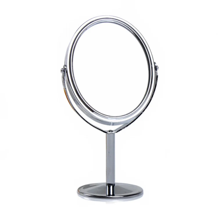 MayCreate Oval Round Double Sided Makeup Mirror Desktop Countertop Base Normal Magnifying Stand Mirror Use For 2