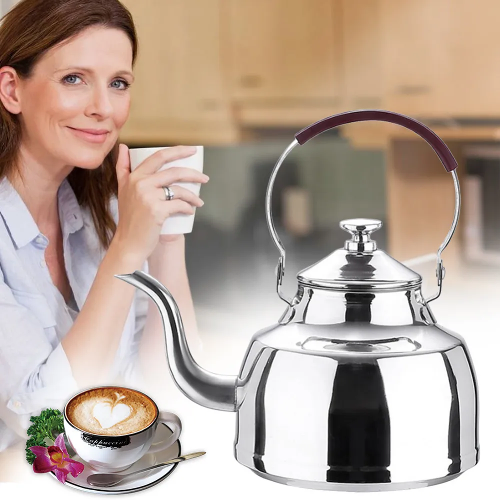 

1000ml 1200ml Stainless Steel Long Mouth Coffee Drip Kettle Pot Teapot Kettle Tea Coffee Maker With Infuser Kitchen Drinkware
