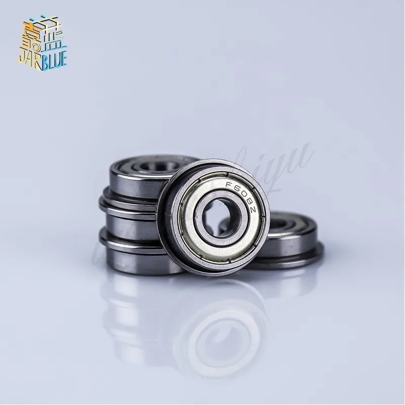 10pcs F608 ZZ 8x22x7mm Flange Bearing Deep Groove Ball Radial Ball Bearing