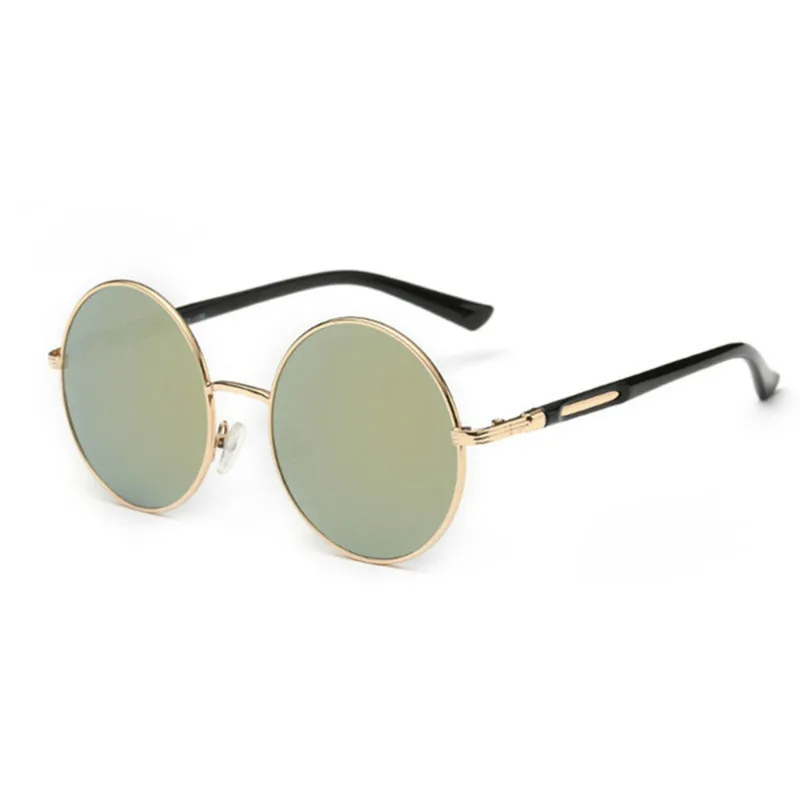 Винтажные овальные классические солнцезащитные очки ретро трендовая модная круглая оправа зеркальная защита глаз от солнечного излучения HD очки