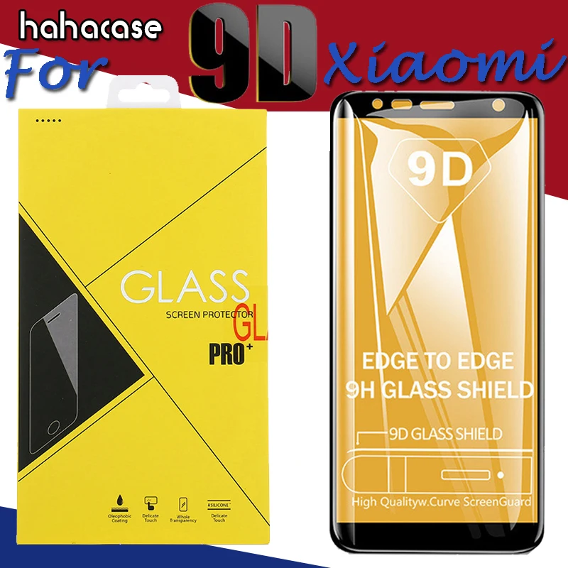 

1000pcs Full Cover 9D Tempered Glass For Xiaomi Redmi Note 7 6A Pro GO Y2 S2 Screen Protector Anti-Scratch Film With Yellow Box