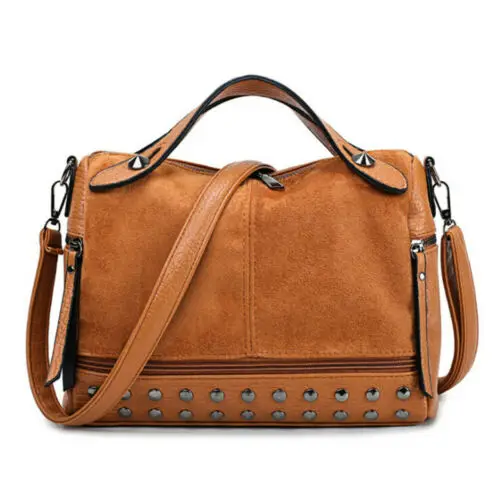  Womens Large Designer Style Tote Bag New Shoulder Handbag Cross Body Shopper Bag Studded Scrub Tote - 33001846006