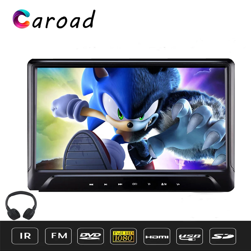 

Caroad 11.6 Inch Car Headrest DVD Player Monitor Touch Button Support Video HD 1080P/USB/SD/IR/FM Transmitter/HDMI/Speaker/Game