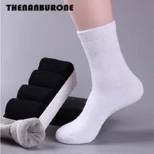 THENANBURONE 4Pairs New Winter Men s Super Thick Cashmere Wool Socks Classic Business Brand Man Socks