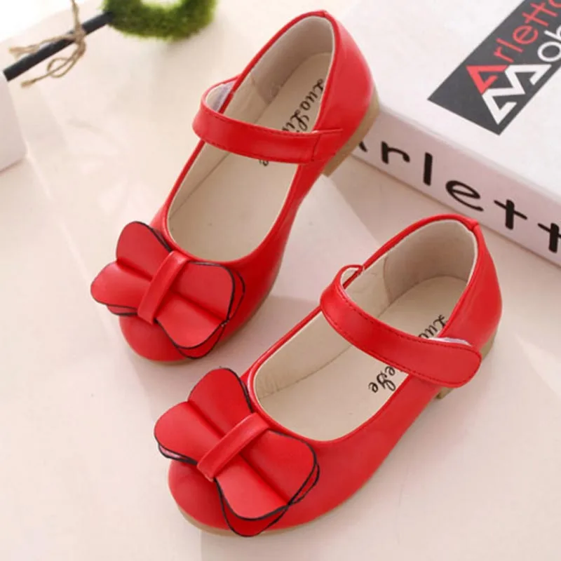 2018 New Children Fashion Princess Single Shoes Girls Cute Bow Dance ...