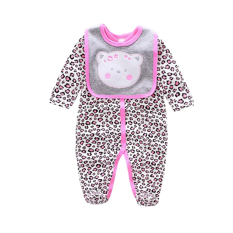 

2019 Baby Rompers cotton Bear/dog/owl/cow printing infant Boy rompers Jumpsuit+bib baby wear Baby girl Rompers Newborn Clothes
