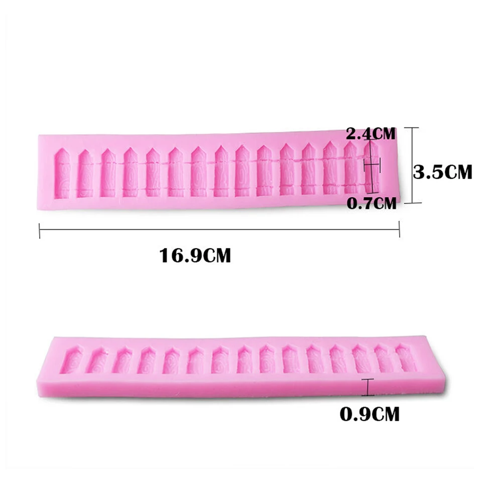 Fence Shaped Silicone Mold Sugar Paste 3D Fondant Cake Decoration Tool DIY Chocolate Mold Kitchen Liquid Cake Tools