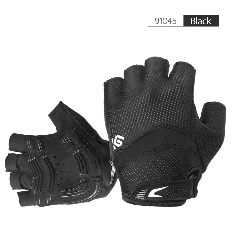 CoolChange перчатки для велоспорта с полупальцами противоударные дышащие гелевые велосипедные перчатки MTB Мужские Женские Спортивные противоскользящие велосипедные перчатки - Цвет: 91045 Black