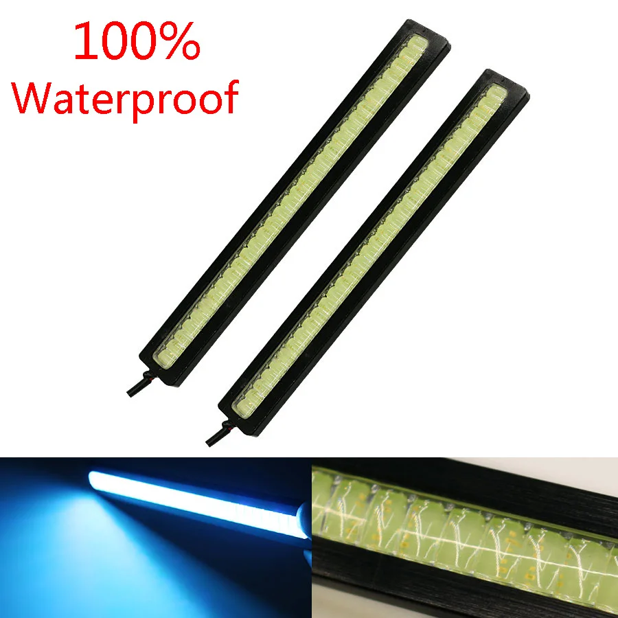 

2pcs Car Styling Waterproof High-quality 17cm COB Daytime Running Light Aluminum Housing Driving Fog lamp With Lens DC12V New