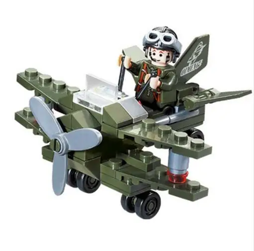 804 50pcs Military Constructor Model Kit Blocks Compatible LEGO Bricks Toys for Boys Girls Children Modeling
