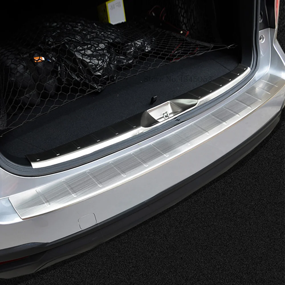 

For Subaru Forester 2013 to 2018 Stainless Steel Inner And Outer Rear Bumper Protector Guard Door sill Trim Pattern Car Styling