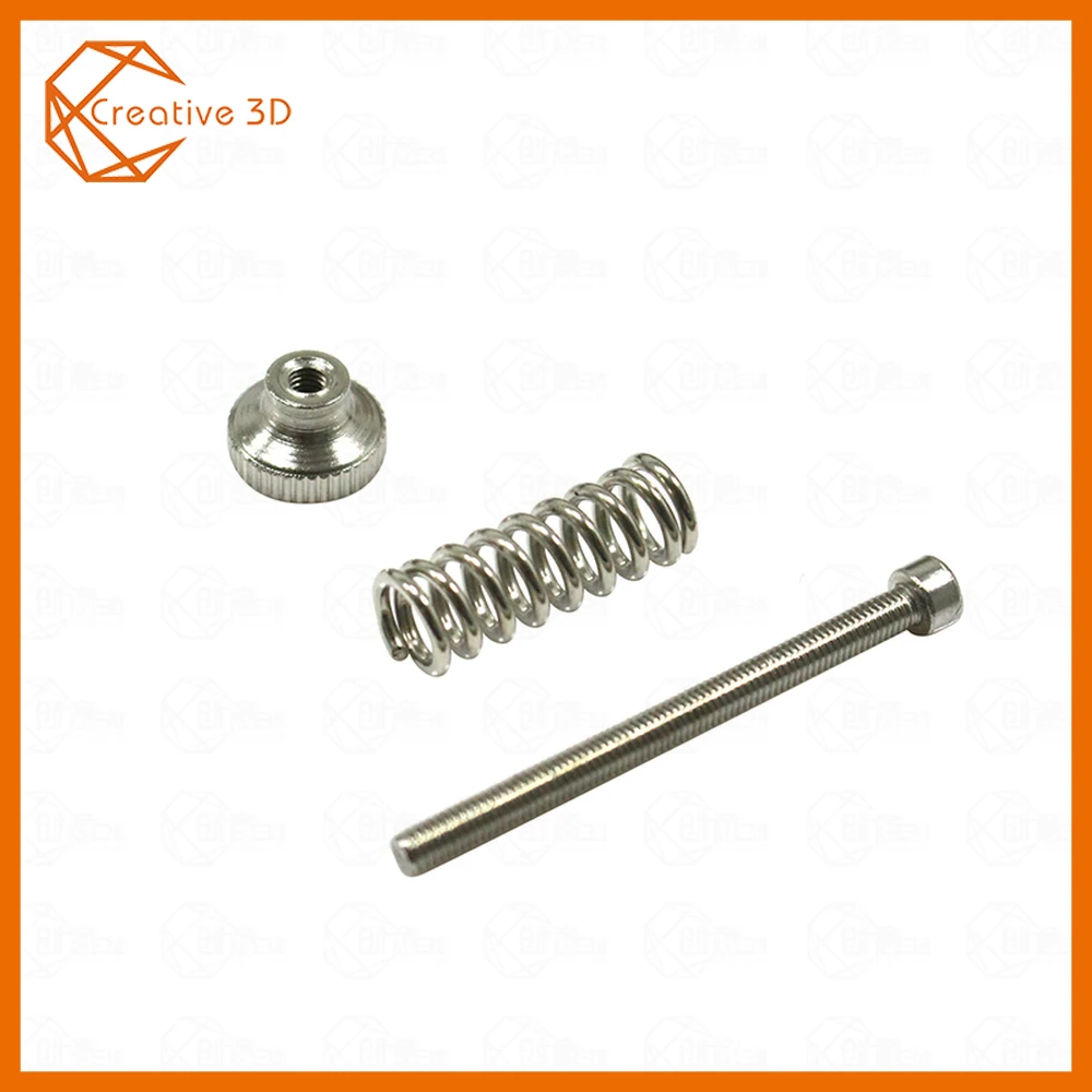 

5pcs 3D printer Leveling components M3 screw Leveling spring Leveling knob suite for 3D printer Heating Bed parts