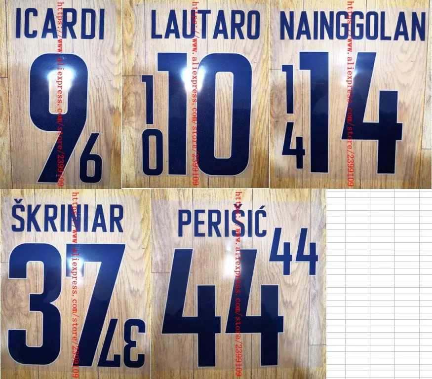 

2018-2019 3rd away ICARDI LAUTARO NAINGGOLAN SKRINIAR PERISIC nameset patch badge