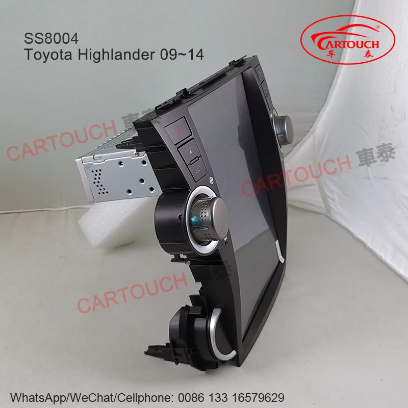 Top 12.1 Inch Vertical Screen Tesla Style Android Car GPS Multimedia Player for Toyota Highlander 09~12 Car Radio RDS GPS Bluetooth 4