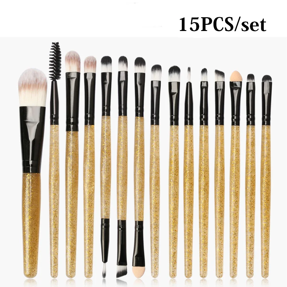 

6/15pcs/set Professional Makeup Brushes Set Beauty Eyebrow Power Blusher Foundation Cosmetic Make up Cosmetic Brushes Kit Set