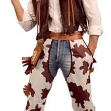 Взрослых костюмы на Хэллоуин Для мужчин ковбой костюм 3S99014 Лидер продаж ковбойские маскарадный костюм