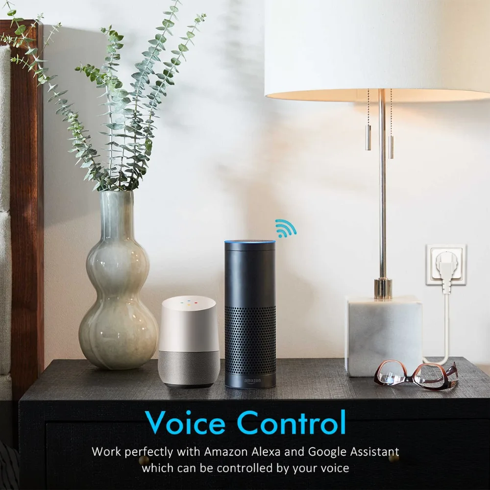 4 шт. умная розетка мини Wifi работает с Google Assistant IFTTT для функции таймера голосового
