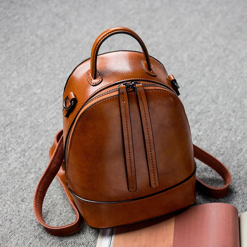 

Fashion 100% Real Soft Genuine Leather Women Backpack Female Popular Style Ladies Laptop Bag Girls Notebook Mochilas Mujer