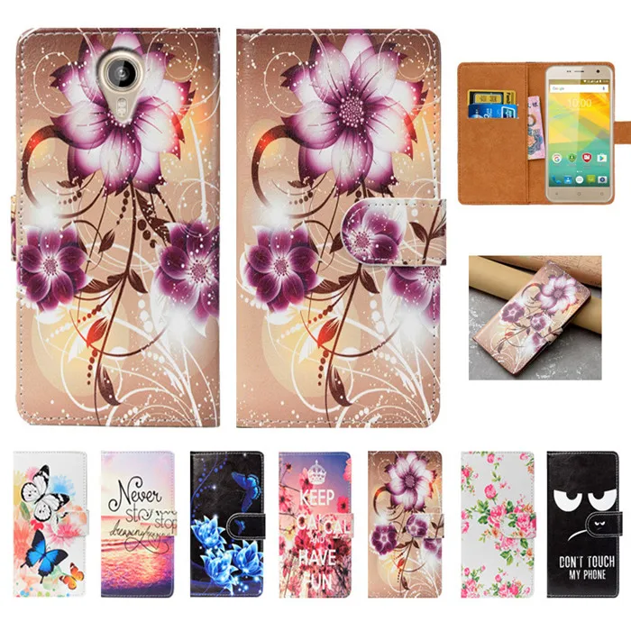 

For Prestigio Muze B3 Case High Quality Pu Leather 5.0" Print Flip Wallet Case Back Cover Book Case For Prestigio Muze B3 Cases