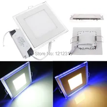 10 Вт 15 Вт 20 Вт светодиодный панельный светильник AC 110-265 в квадратный светодиодный потолочный светильник, панель