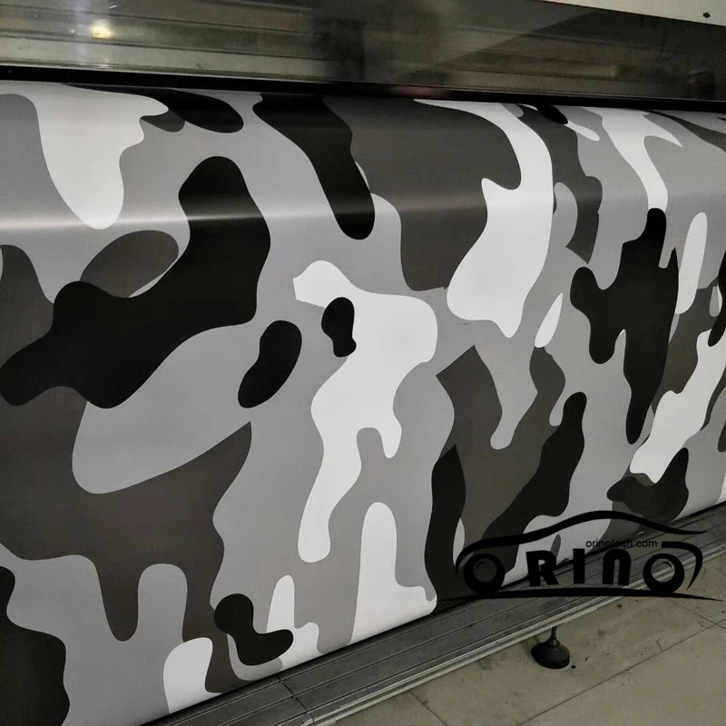 Black White Camouflage Vinyl Wrap-3