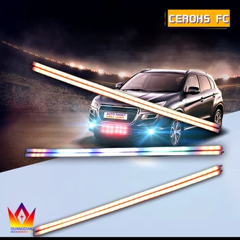 

Tcart 2pcs RGB flashing LED strobe light car strobe Dash Emergency Flashing warning led light bar Knight Rider Kit