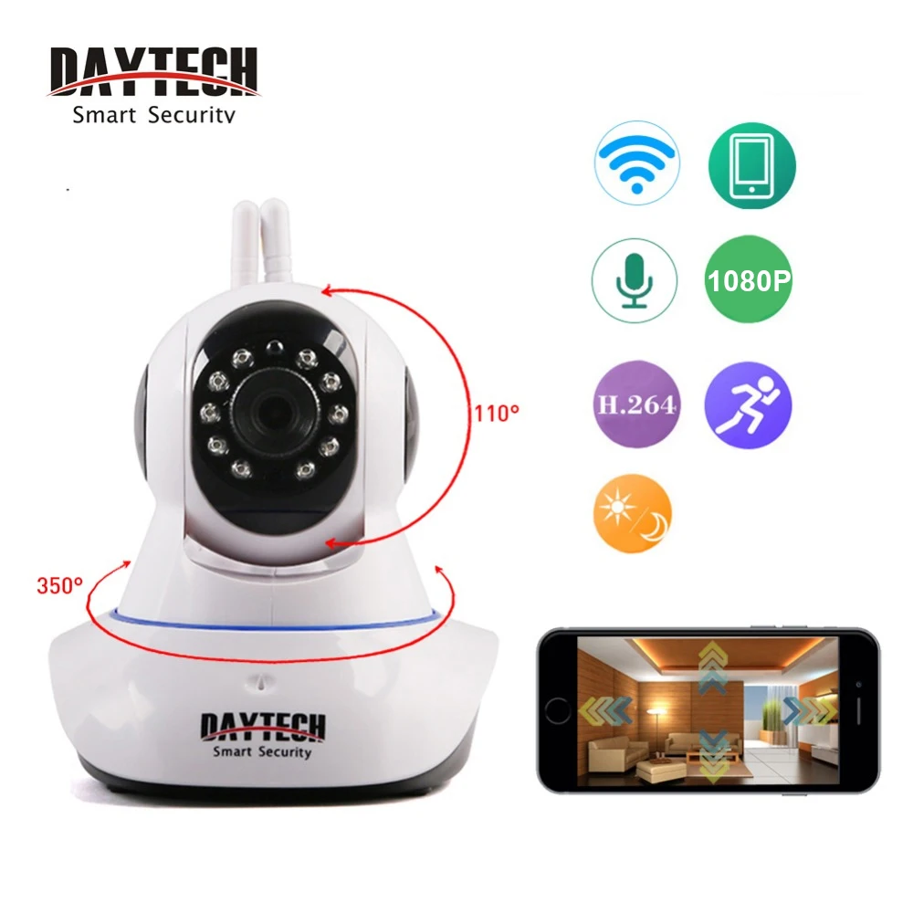 Daytech WiFi Camera IP Home Security Camera720P/1080P Baby Monitor Two