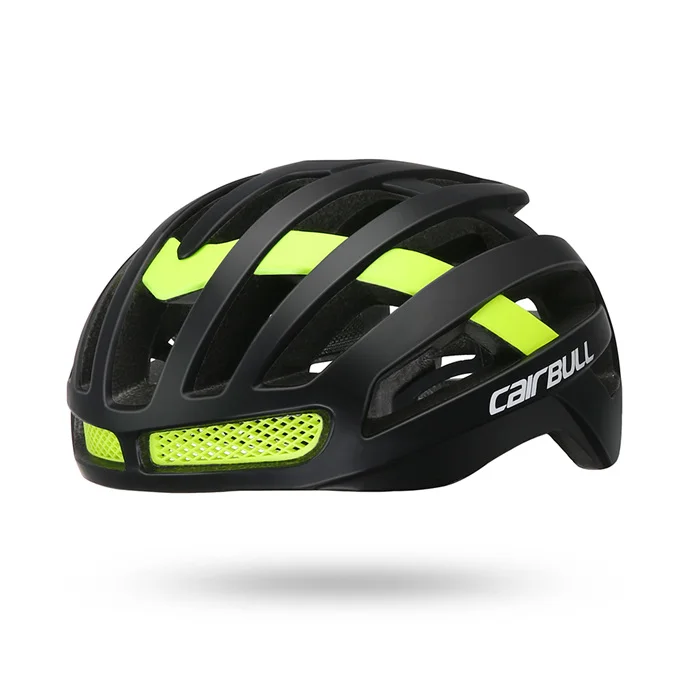 CAIRBULL 220 г легкий велосипедный шлем+ PC Casco Ciclismo скоростной Аэро Дорожный велосипед шлем для мужчин и женщин спортивный велосипедный защитный шлем - Цвет: black green