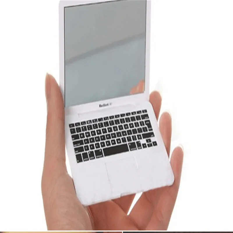 Mini Mirror Pocket Laptop Style Clear Glass Mirror Women Cosmetic