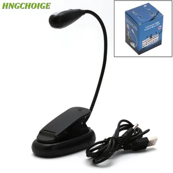 

HNGCHOIGE Flexible Single Arm 2 LED Lamp Clip On Light For Book Reading