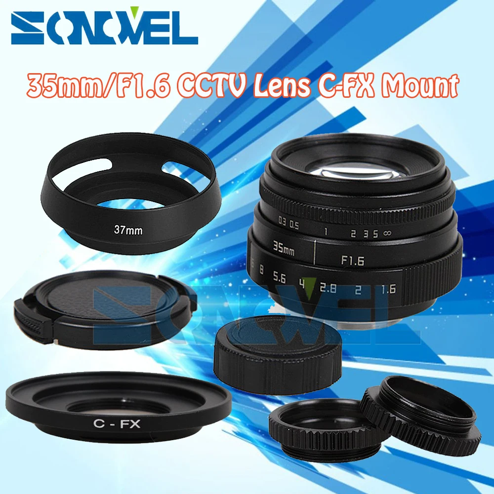 Fujian 35 мм F1.6 CCTV объектив C креплением крышка объектива макро кольцо для Fuji Fujifilm X-E2