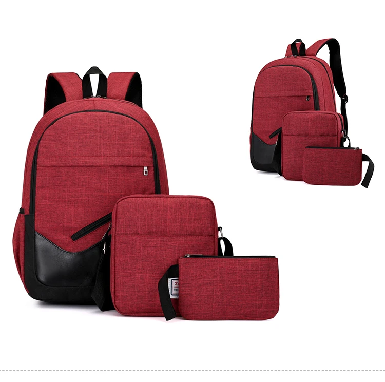 3Pcs/Lot School Backpack For Teenager Fashion School Bag Shoulders Bags Large Capacity Durable Oxford SchoolBag Backpack Mochila