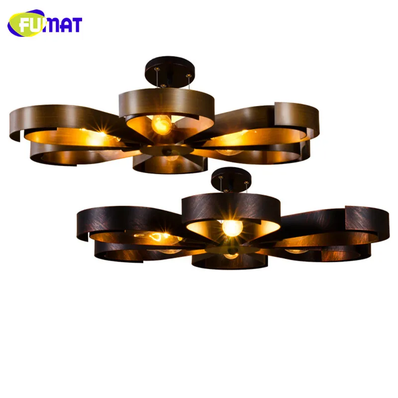 Fumat american retro lámpara de techo bar techo industrial de la vendimia lámparas salón iluminación dormitorio techo Lámparas