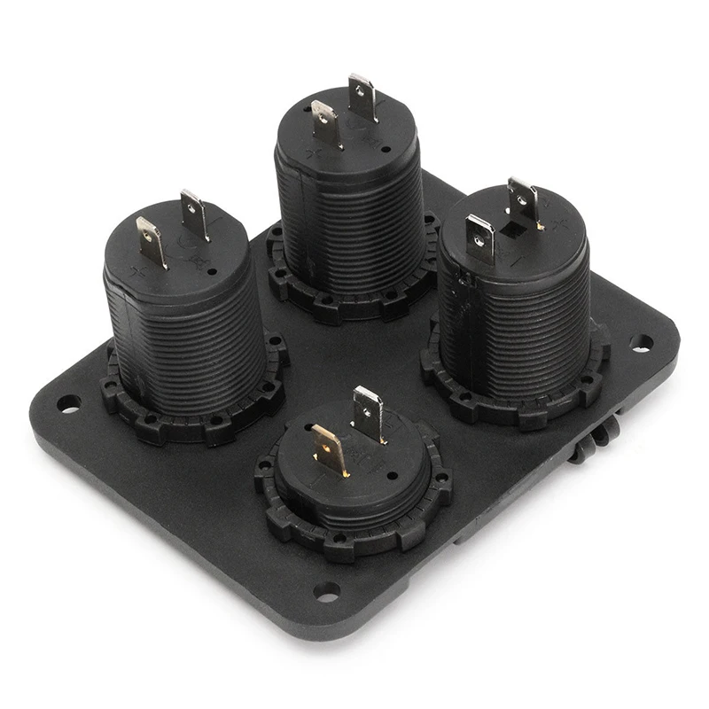 4-в-1 10,4*8,64*5,75 см DC 12V черный двойной USB выход Зарядные устройства для автомобиля W/гнездо для автомобильного прикуривателя вольтметр