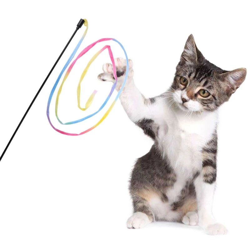 Кошка Радуга тизер игрушки Cat Catcher обучение игрушка кошка котенок интерактивные веревка игрушка