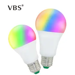 RGB светодиодные лампы E27 SMD2835 5050 15 Вт 10 Вт 5 Вт AC85-265V RGBW RGBWW Ампуле Led E27 RGB лампы 16 Цвета с ИК-пульт Управление