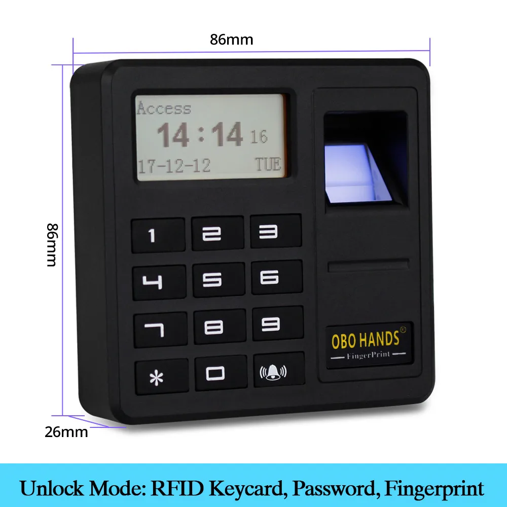 Система дверного замка OBO HANDS RFID биометрическая система контроля доступа по