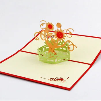 

The original 3D creative spring Daisy stereo card hand travel card thanks for the blessings of love