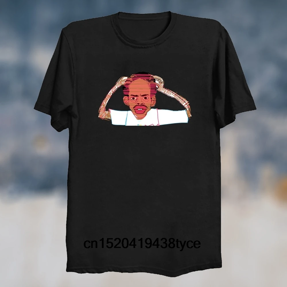 

Men's Short Sleeve T-shirts Earl Sweatshirt Cartoon Fashion Prints Cotton Tops Black