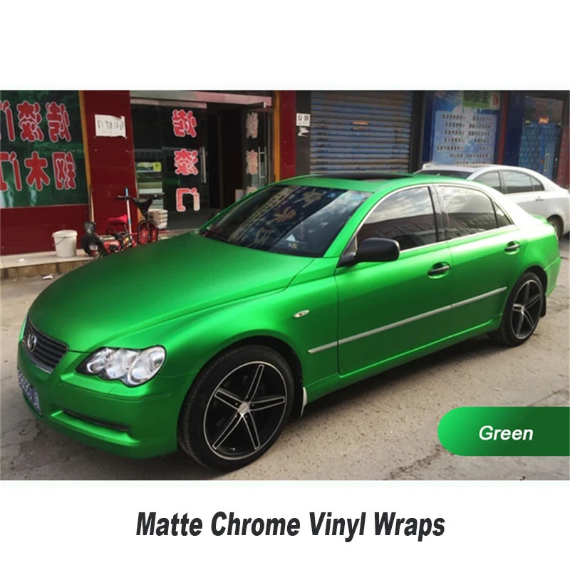 High Quality Green Matte Chrome Vinyl Wraps For Car Guarantee Quality 2 3years Multiple Color Selection