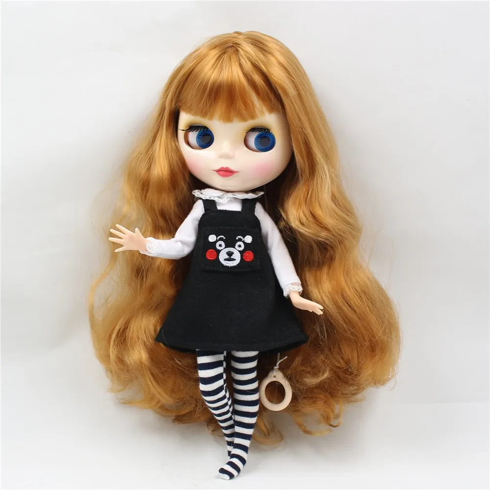 Фабрика blyth кукла BL764A золотые оранжевые волосы с челкой совместное тело 1/6