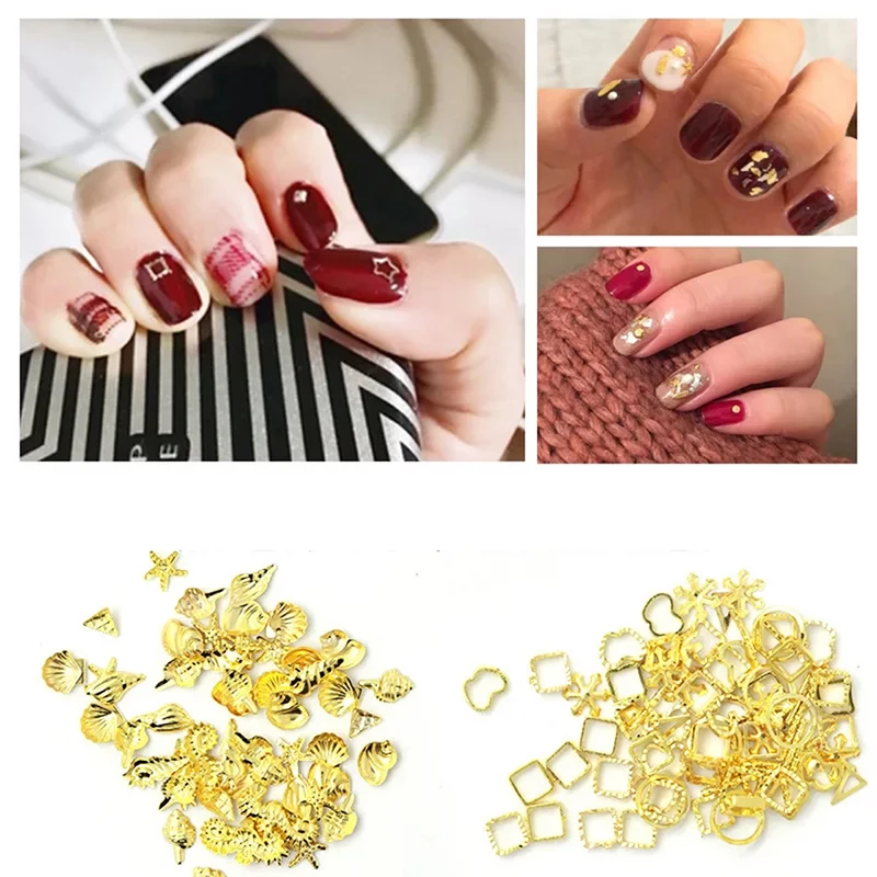 1 Набор стикеры 3D на ногти Nail Art Наклейки пластырь металлический дизайн наклейки