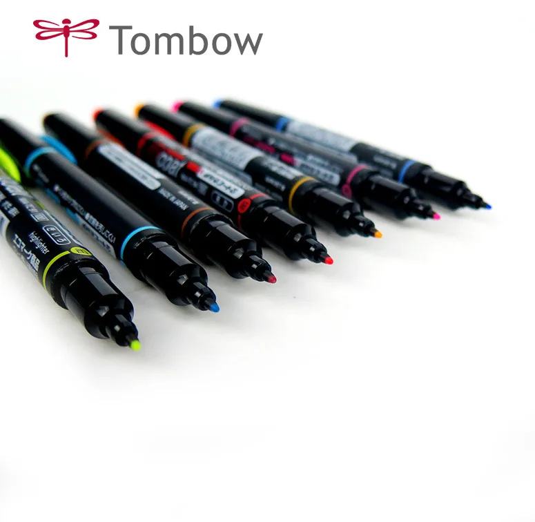 TOMBOW, двойная головка, флуоресцентная ручка, маркер, набор, цветная ручка для рисования, для чтения, книги, офисные аксессуары, школьные принадлежности