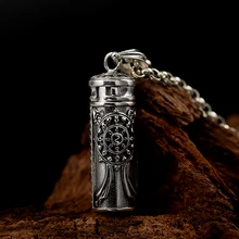 925 серебро, восстановление древних способов Ga, черная коробка, подвеска, Писание, сладкая бурса, баррель, висячая капля, тайская серебряная подвеска, ювелирное изделие